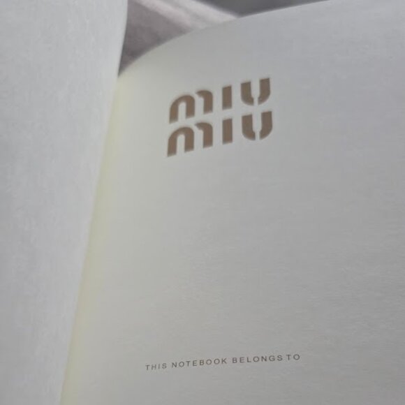 Miu Miu GWP Notebook – Ew/ Brown Ribbon Bookmark & Charm – GWP Exclusive - Picture 4 of 6